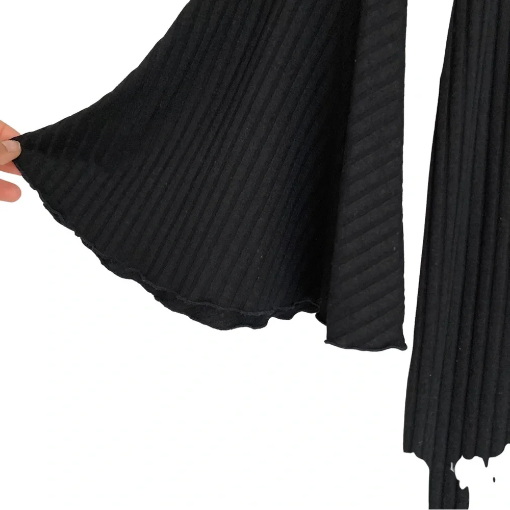 ASOS Ladies Maternity Evening Maxi black Dress Long Sleeve turtle Neck Size 10 - Picture 3 of 6